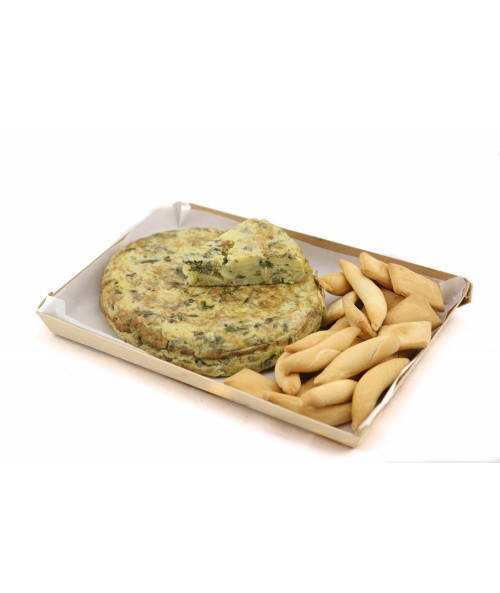 SPINACH OMELETTE WITH CRUNCHY BREAD