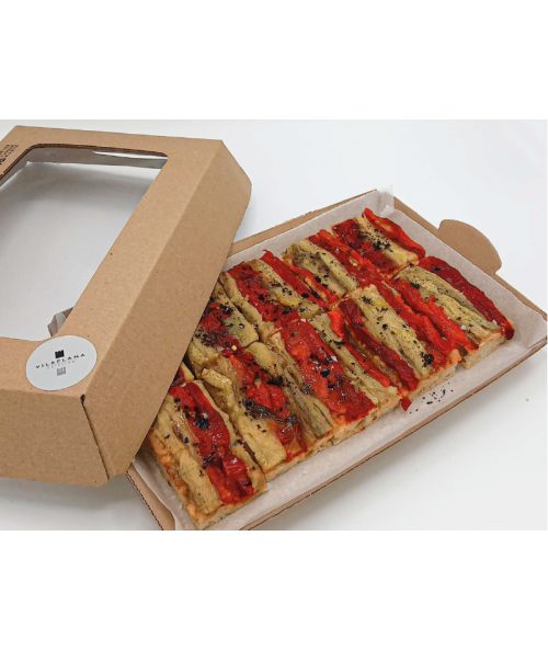 PREMIUM SELECTION ARTISAN FLAT BREAD COCA WITH ROASTED VEGETABLES (500 GR.)
